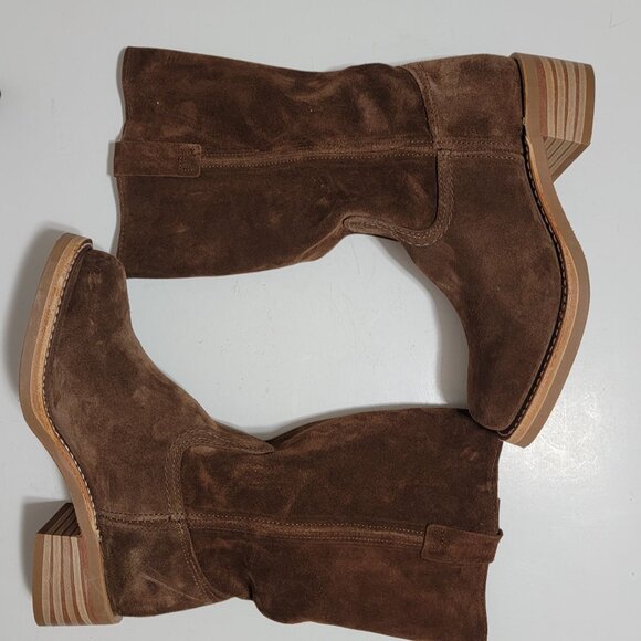 NEW Frye Campus 12R Boots Womens 8.5 Chocolate Brown Brownie Suede Western Barn - Picture 2 of 11